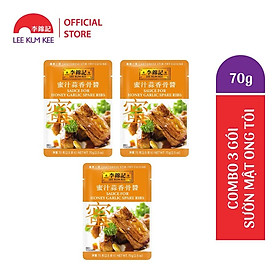 Combo 3 gói Sốt tiện dụng Lee Kum Kee Sườn mật ong tỏi 70g