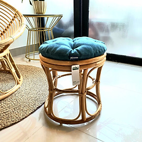 Mua Ghế đôn mây tự nhiên N2 (nệm vải bố cao cấp)