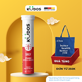 Thực phẩm bảo vệ sức khỏe KUDOS DAILY VITAMINS PLUS BIOTIN & GINSENG (20 viên/tuýp)