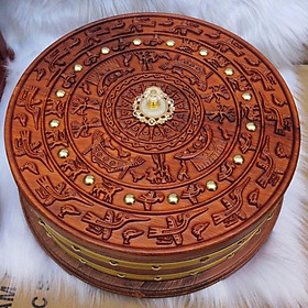 Mua Hộp mứt đựng bánh kẹo tết Trống Đồng Đông Sơn gỗ Hương Đình Cao Cấp