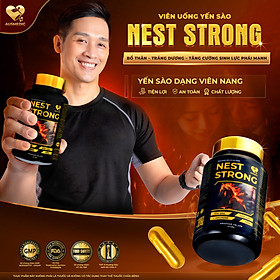 AUSMEDIC Viên uống Yến Sào Nest Strong - Hỗ trợ tăng cường sức khỏe nam giới - 90 viên - Công thức cao cấp với Yến Sào, Ba Kích, L-Arginine và Kẽm - An toàn và hiệu quả