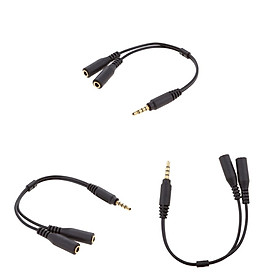 3x Stereo Audio Converter Cable Mic Audio Male to Female for  Headset