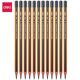 Bút 2B kèm tẩy Deli - sọc neon nhiều màu - 12 cây/hộp - E37013 / E37014 / E37015 / E37016/ E37000/ E58103/ E10902