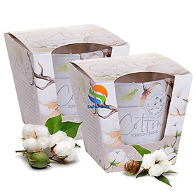 Mua Combo 2 ly nến thơm tinh dầu Bartek Cotton 115g - hương hoa bông Spa  nến trang trí  thơm phòng  thư giãn  hỗ trợ khử mùi
