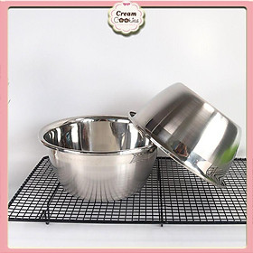Mua ✿✿✿ Bát Trộn Bột  Âu Trộn Bột Inox *Đế Bằng*20-22-24-26-28cm