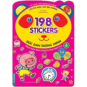 Sách - Bóc dán hình thông minh phát triển khả năng tư duy toán học IQ EQ CQ (5-6 tuổi) - 198 sticker (quyển 4)
