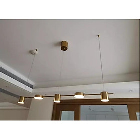 Đèn thả bàn ăn thân mạ vàng đẹp tích hợp led, đèn thả decor phong cách Bắc Âu, đèn thả quầy bar, đèn quán cà phê