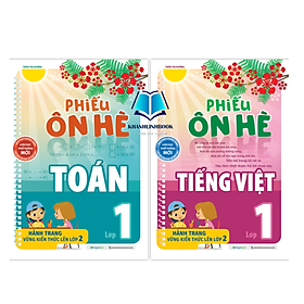 Sách - Combo Phiếu ôn hè Toán và Tiếng Việt Lớp 1