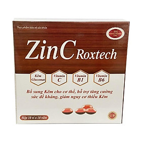 ZinC Roxtech Bổ Sung Kẽm, Tăng Cường Đề Kháng (Đỏ)– Hộp 100 Viên