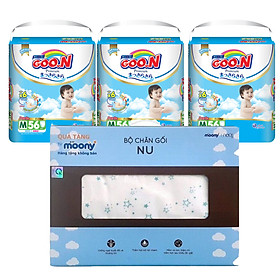 Combo 3 gói tã quần Goo.n Premium M56/L46/XL42/XXL36/XXXL26 tặng Bộ chăn gối cao cấp và đồ chơi xe trượt đà cho bé VBC-123-6 (ngẫu nhiên)