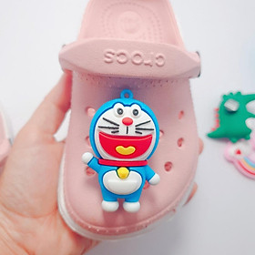 Sticker dán dép cross / nút gắn hkdesign mẫu DORAEMON 4D TO / BIG nhựa