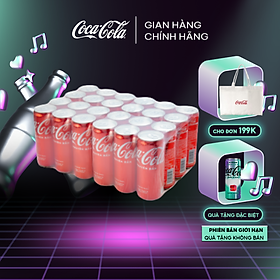 Thùng/Lốc 24 Lon Nước Ngọt Giải Khát Coca-Cola Vị Nguyên Bản Original 320m/Lon Sale 25.3 Coca-Cola Official Store