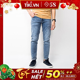 Quần Jean Nam 5S (QB5S002XAD) Xám Đá, Dáng Ôm Trẻ Trung, Nam Tính