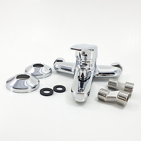 Mua Vòi Củ Sen Nóng Lạnh đồng Thau HIẾU CHÂU VI2020_ Bản si inox nâng cấp( trắng bạc)