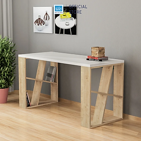 Bàn Làm Việc Hiện Đại Với 2 Chân Cách Điệu, Mặt Bàn Dày 25mm Thương Hiệu SIB Decor BLV51