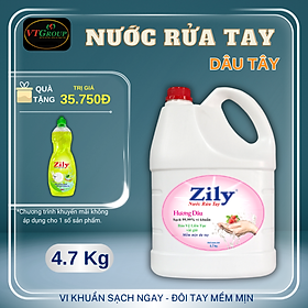 Nước rửa tay Zily chai 4.7kg - Tặng 1 Chai Nước Rửa Chén Zily 750 gr