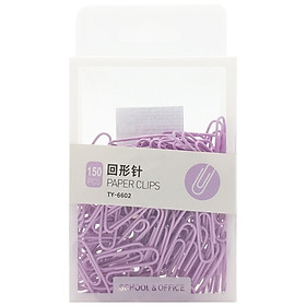 Hộp 150 Kẹp Giấy TY-6602 - Màu Tím
