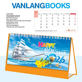 Lịch Bàn 2026 Vanlangbooks - Thuận Buồm Xuôi Gió VLLB19B - Màu Cam
