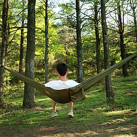 High Strength Parachute Hammock Hanging Sleeping Bed Mosquito Net Outdoor Camping Hiking Travel Beach Garden