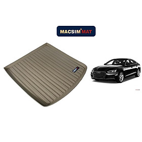 Thảm lót cốp xe ô tô Audi A5 2012-2017 nhãn hiệu Macsim chất liệu TPV cao cấp màu be(191)