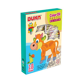 Bút Sáp Dầu 18 Màu Duka No.3918 - Hộp Giấy