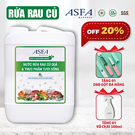 Nước Rửa Rau Củ & Thực Phẩm Tươi Sống Khử Khuẩn, Khử Mùi ASFA Fruit & Vegetable 5 lít An Toàn 100%