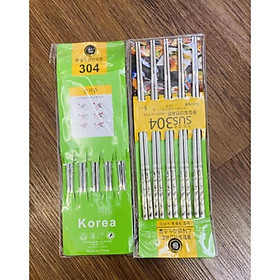 (Giá sale) Đũa inox 304 cao cấp Hàn Quốc(Set 5 đôi)