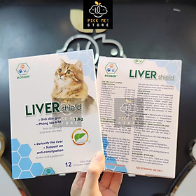 BOSSEN - LIVER shield (cats) Hỗ Trợ giải độc cho Mèo và Phòng Táo Bón - Hộp 12 viên