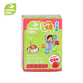 Green Bird - Babi Nước Yến Cho Trẻ Em Hương Dâu - Hũ Đơn 72g