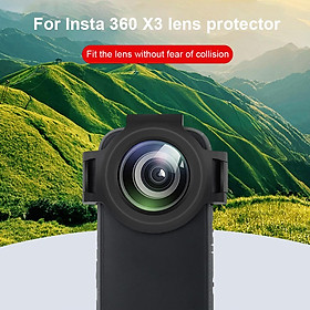 Máy ảnh hành động 9H Bảo vệ Vỏ kính quang học Tăng cường Kính nóng kính Máy ảnh Panoramic Lens Lớp phim chống thấm nước cho Insta360 Một X3 Màu: Màu đen