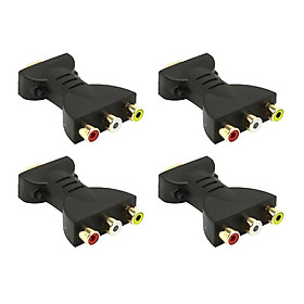 4x HDMI Male to 3 RCA Video Audio Adapter Projector AV Component Converter