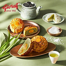 Bánh Trung Thu Givral - Bánh Trung Thu Dừa Lá Dứa (Mới) (2 Trứng/300gr)