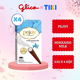 Combo 4 hộp Bánh Que Pejoy nhân kem Vanilla Hokkaido 33g