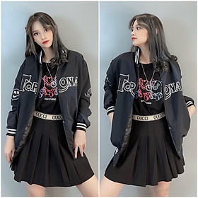 Áo khoác bomber nam nữ dù 2 lớp hàng xuất dư chất đẹp khoác bóng chày TQRQNA - TOPTEEN 2242
