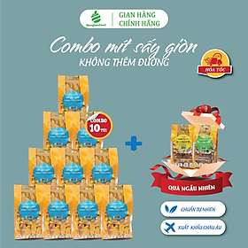 Combo 10 túi Mít sấy giòn KHÔNG THÊM ĐƯỜNG Nonglamfood túi 100g | Ăn vặt dinh dưỡng, thơm ngon thượng hạng