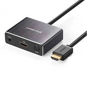 Mua Ugreen UG4028140281TK 15CM Màu Đen Bộ chuyển đổi HDMI sang HDMI kèm cổng âm thanh optical cao cấp - HÀNG CHÍNH HÃNG