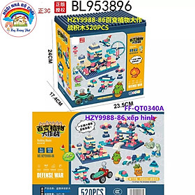 Đồ chơi xếp hình với 520 chi tiết, phát triển trí tuệ cho bé- DEFENSE WAR. Kích thước hộp: 23.5*24*17.4 cm