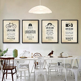 Mua Bộ 4 tranh treo tường Quotes 35*50cm