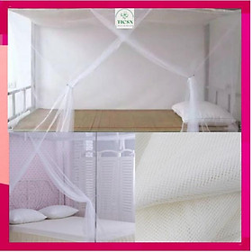 Mua Loại dày đẹp - Màn tuyn chống muỗi trơn trắng chân dài có cửa (KT: 1m6 1m8 2m2)