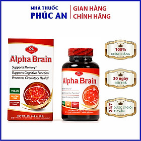 Viên uống bổ não Alpha Brain Olympian Labs Mỹ 60 viên chứa ginkgo biloba giúp tăng cường tuần hoàn não