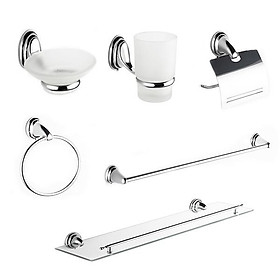 Bộ phụ kiện Inox 6 món trong phòng tắm Eurolife EL-P03