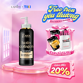 Bộ Dầu Gội  & Dầu Xả Biotin Collagen Lavox Online Shopping 300ml - Dưỡng Tóc Mượt, Giảm Gãy Rụng Lamimi Chính Hãng