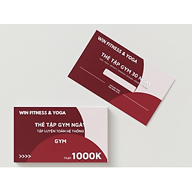 Thẻ tập GYM 30 ngày - Win Fitness & Yoga (Kèm ưu đãi khi đăng ký gói trung hạn)