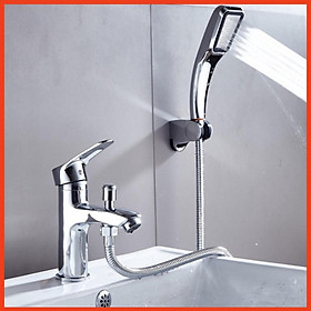 Mua Vòi rửa mặt lavabo kiêm sen tắm nóng lạnh cao cấp kèm vòi hoa sen tăng áp SNL45-VHS05 tặng đôi dây cấp nước inox
