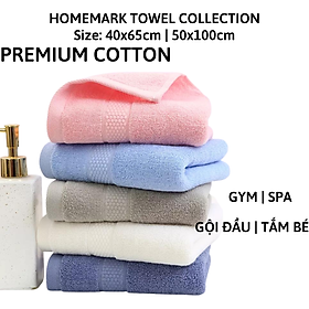 Khăn tắm lớn cotton cao cấp Homemark chuẩn khách sạn thấm hút tốt, bông tự nhiên mềm mại phù hợp mọi làn da nhạy cảm