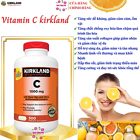 Vitamin C Kirkland Signature Mỹ Tăng cường sức đề kháng, Sáng da, làm chậm quá trình lão hóa, nhanh lành vết thương (bệnh) - QuaTangMe Extaste