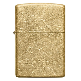 Bật Lửa Zippo Classic Tumbled Brass Màu Hổ Phách - Zippo Đồng Thau Xước Bụi Cổ Điển Chống Vân Tay
