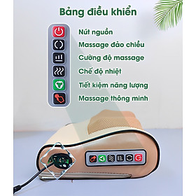 Gối massage cổ vai gáy,gối massage hồng ngoại 16 bi,máy massage cổ mô phỏng đấm bóp như người thật,giúp thư giãn giảm đau mỏi cổ vai gáy