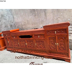 Kệ tivi mõ gỗ hương đá