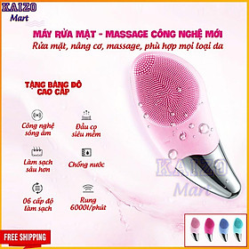 Máy rửa mặt Kaizo Mart công nghệ mới TẶNG QUẤN ĐẦU - BH 06 THÁNG – Rửa mặt – Massage nâng cơ hiệu quả